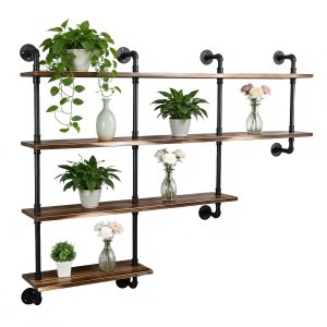 3-Tier Heavy Duty Metal Storage Rack Shelf For Home Kitchen Bathroom Garden
